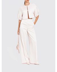 Twinset - Wide Leg Crêpe Trousers - Lyst