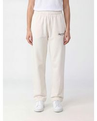 Sporty & Rich - Sporty &Amp Rich High-Waisted Straight-Leg Cotton Jersey Jogging Trousers - Lyst
