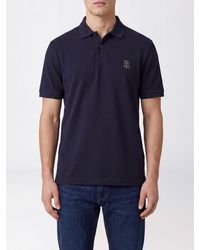 Brunello Cucinelli - Short-Sleeved Cotton Polo With Embroidered Logo - Lyst