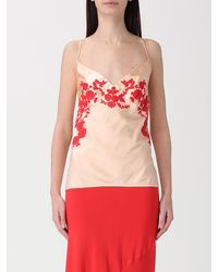 Ermanno Scervino - Viscose Top With Lace Inserts - Lyst