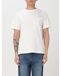 A.P.C. - Cotton T-Shirt With Logo - Lyst