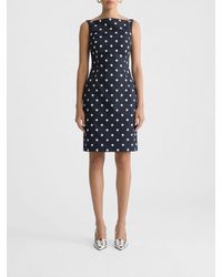 Patou - Polka Dot Crêpe Mini Dress - Lyst