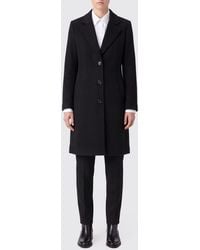 Liu Jo - Knee-Length Single-Breasted Wool Blend Coat With Lapel Collar - Lyst