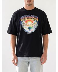 CASABLANCA - Organic Cotton T-Shirt With Graphic Print And Front Logo - Lyst