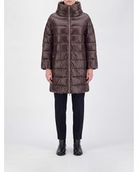 Herno - Long Quilted Nylon Puffer Coat With High Neck And Down Padding - Lyst