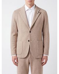 Lardini - Single-Breasted Pure Cashmere Blazer With Patch Pockets And Notch Lapels - Lyst