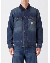 Carhartt - Oakland Cotton Denim Jacket With Patch Pockets And Logo - Lyst
