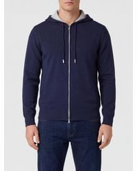 Eleventy - Hooded Cashmere Zip-Up Sweatshirt With Ribbed Trims - Lyst