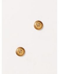 Versace - Medusa Brass Earrings - Lyst