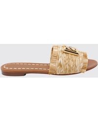 Dolce & Gabbana - Dolce &Amp Gabbana Dg Raffia Slippers - Lyst