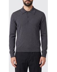 Valentino Garavani - Slim Fit Virgin Wool Long-Sleeved Polo Shirt - Lyst