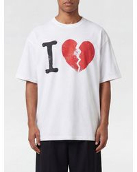 Magliano - Relaxed Fit Crewneck Cotton T-Shirt With Front Slogan Print - Lyst