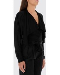 Balmain - Viscose Blouse With A V-Neck And Ruffle Appliqués - Lyst