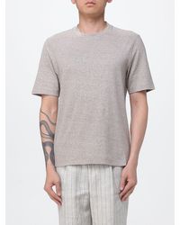 Brunello Cucinelli - Basic Linen Blend T-Shirt - Lyst