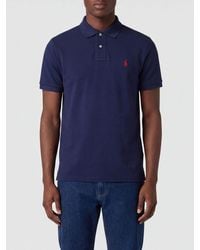Polo Ralph Lauren - Short-Sleeve Cotton Polo Shirt With Contrasting Embroidered Logo - Lyst