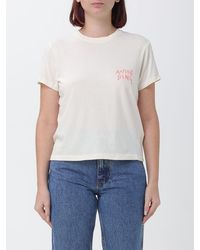 Anine Bing - Short-Sleeved Cotton T-Shirt With Front Graphic Print - Lyst