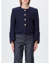Chloé - Giacca Di Lana A Quadri - Lyst