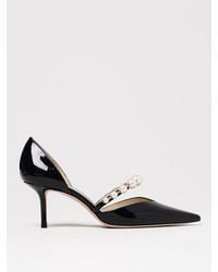Jimmy Choo - Aurelie Patent Leather Pumps With Pearls - Lyst