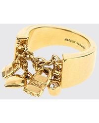 Chloé - Chlo&Eacute Paddington Brass Band Ring With Heart Charm - Lyst