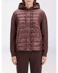 Herno - Short Waterproof Nylon Down Jacket With Hood And Ribbed Cuffs - Lyst