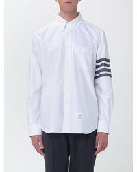 Thom Browne - Button-Down Cotton Poplin Shirt With -Bar Stripe Motif - Lyst