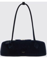 Alaïa - Medium Le Teckel Calfskin Leather And Nubuck Shoulder Bag - Lyst