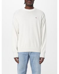 Calvin Klein - Crew Neck Sweater With Mini Logo - Lyst