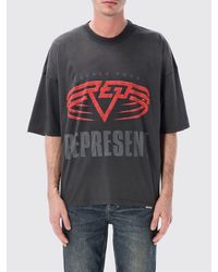 Represent - Cotton Crew-Neck T-Shirt With Logo - Lyst