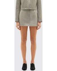 Courreges - Courr&Egrave	Ges Coated Cotton Mini Skirt - Lyst