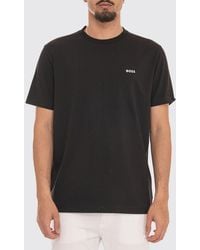 BOSS - Cotton T-Shirt With Logo - Lyst
