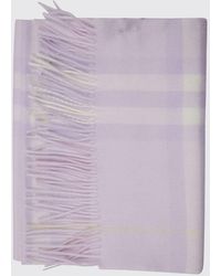 Burberry - Cashmere Check Print Scarf - Lyst