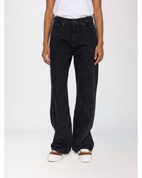 CASABLANCA - Vaqueros De Pierna Ancha Y Tiro Medio En Denim Con Logo Monograma - Lyst