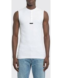 Dolce & Gabbana - Dolce &Amp Gabbana Cotton Tank Top With Logo - Lyst
