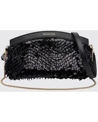 Michael Kors - Athena Shoulder Clutch Embroidered With Paillettes - Lyst