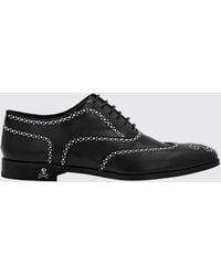 Philipp Plein - Leather Derby Shoes With Micro Studs - Lyst