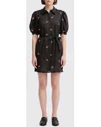Twinset - Ramie Chemisier Dress With Embroidery - Lyst