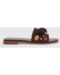 Twinset - Suede Mules With Stones - Lyst