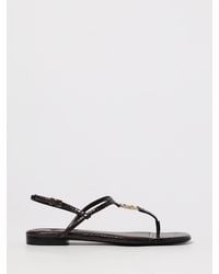 Fendi - Ffold Python Print Leather Sandals - Lyst