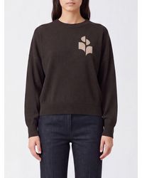 Isabel Marant - Contrast Logo Cotton And Wool Crewneck Jumper - Lyst