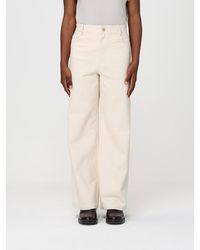 Max Mara - Wide Leg Stretch Cotton Pants - Lyst