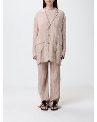 Alysi - Pleated Silk Blazer - Lyst