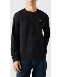 Levi's - Long-Sleeved Cotton T-Shirt With Contrast Logo - Lyst