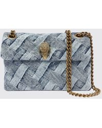 Kurt Geiger - Quilted Denim Kensington Shoulder Bag With Chain Strap - Lyst