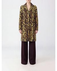 Marni - Animal Print Single-Breasted Virgin Wool Coat With Notched Lapels - Lyst