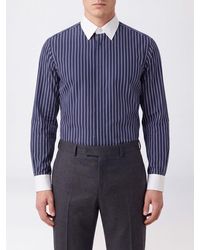 Tom Ford - Striped Slim Fit Pure Silk Shirt With French Collar - Lyst