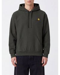 Carhartt - American Script Hooded Cotton Sweatshirt With Embroidered Logo - Lyst