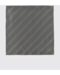 Brunello Cucinelli - Chevron Pattern Pure Silk Pocket Square - Lyst