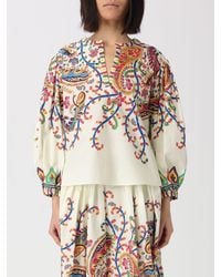 Etro - Cotton Blouse With Paisley Print - Lyst