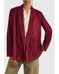 Momoní - Momon&Igrave Short Velvet Blazer With Shawl Collar - Lyst