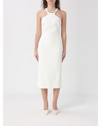 Elisabetta Franchi - Crêpe Midi Dress - Lyst